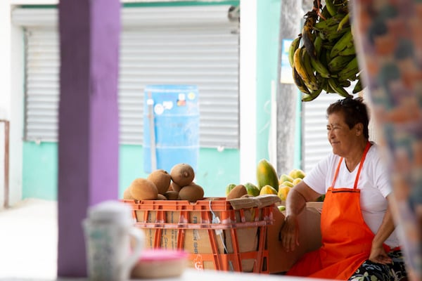 Lady with coconuts