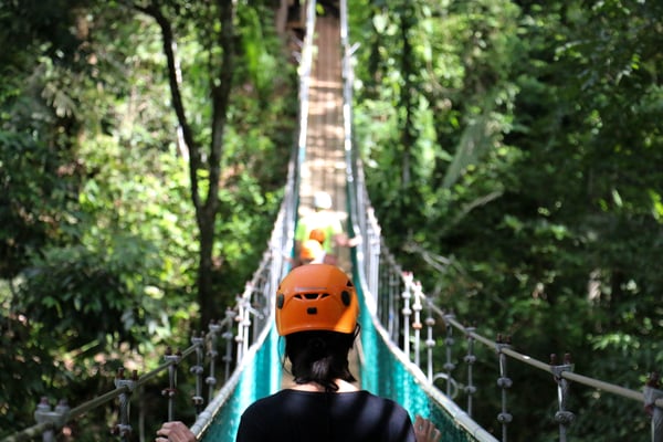 Woman going on an adventure in Belize in the  mountainers